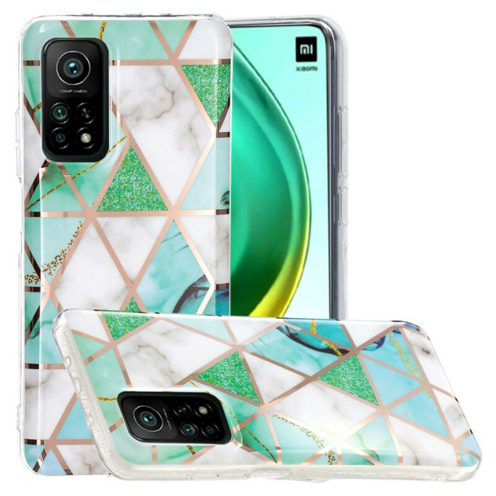 Hoesje voor Xiaomi Mi 10T / 10T Pro Kleurrijke Geometrie Marmer 2