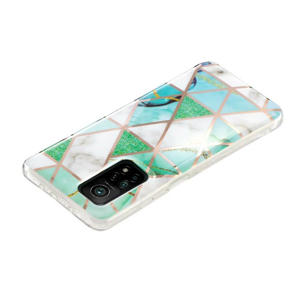 Hoesje voor Xiaomi Mi 10T / 10T Pro Kleurrijke Geometrie Marmer 2