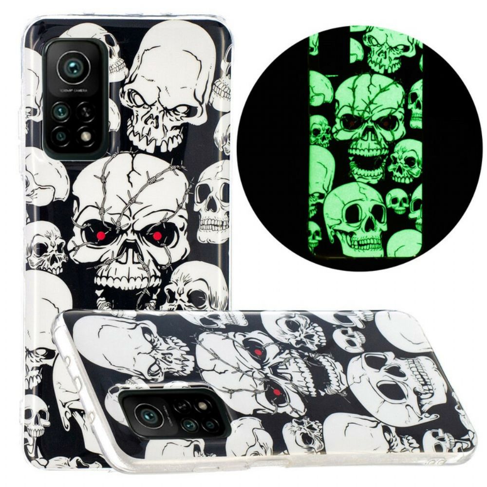 Hoesje voor Xiaomi Mi 10T / 10T Pro Pas Op Voor Fluorescerende Schedels