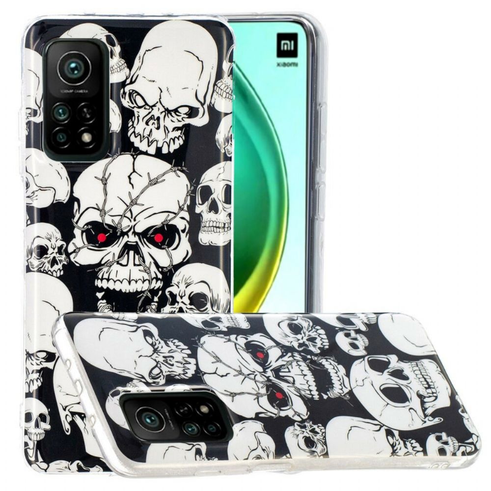 Hoesje voor Xiaomi Mi 10T / 10T Pro Pas Op Voor Fluorescerende Schedels