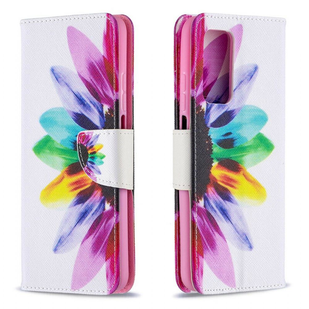 Leren Hoesje voor Xiaomi Mi 10T / 10T Pro Aquarel Bloem