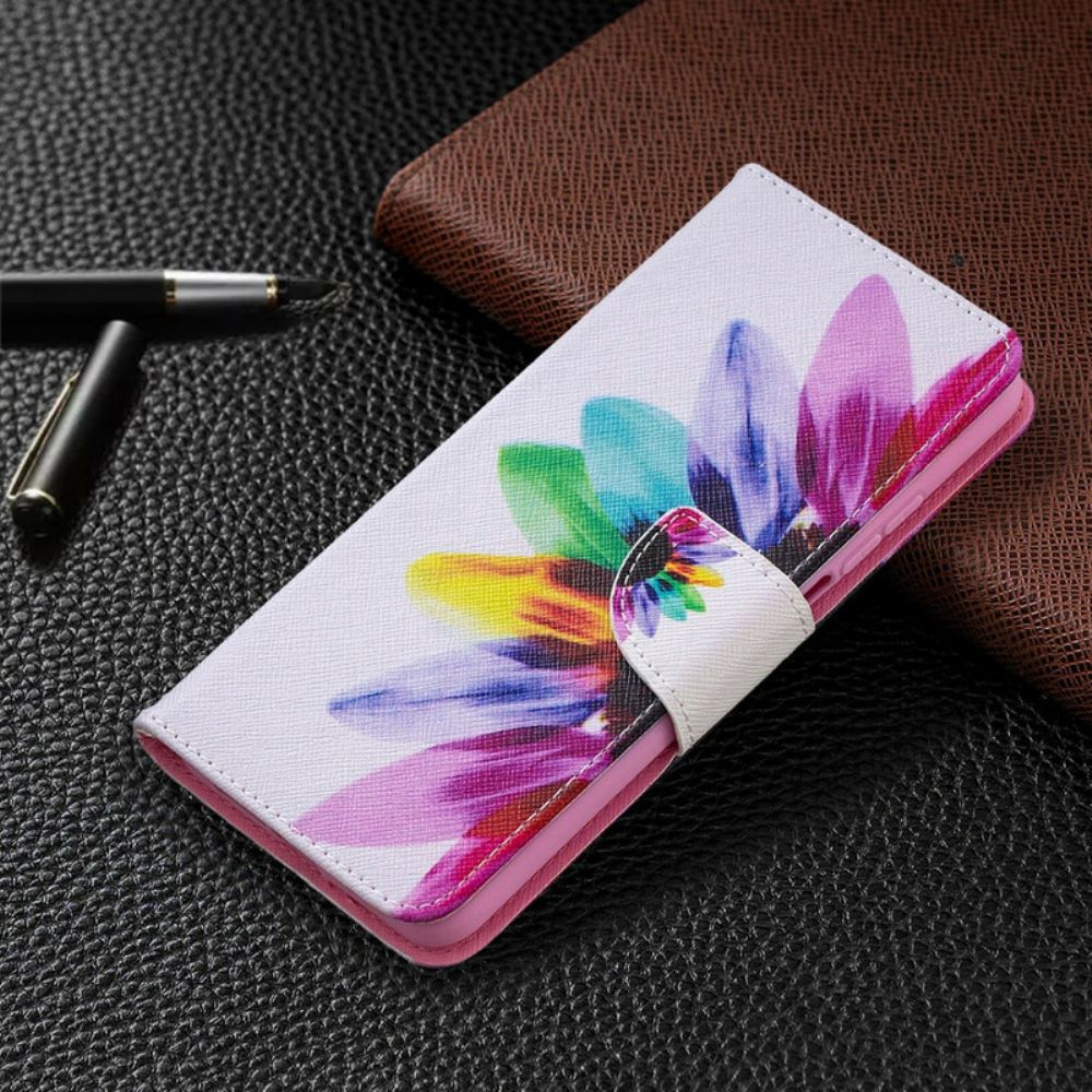 Leren Hoesje voor Xiaomi Mi 10T / 10T Pro Aquarel Bloem