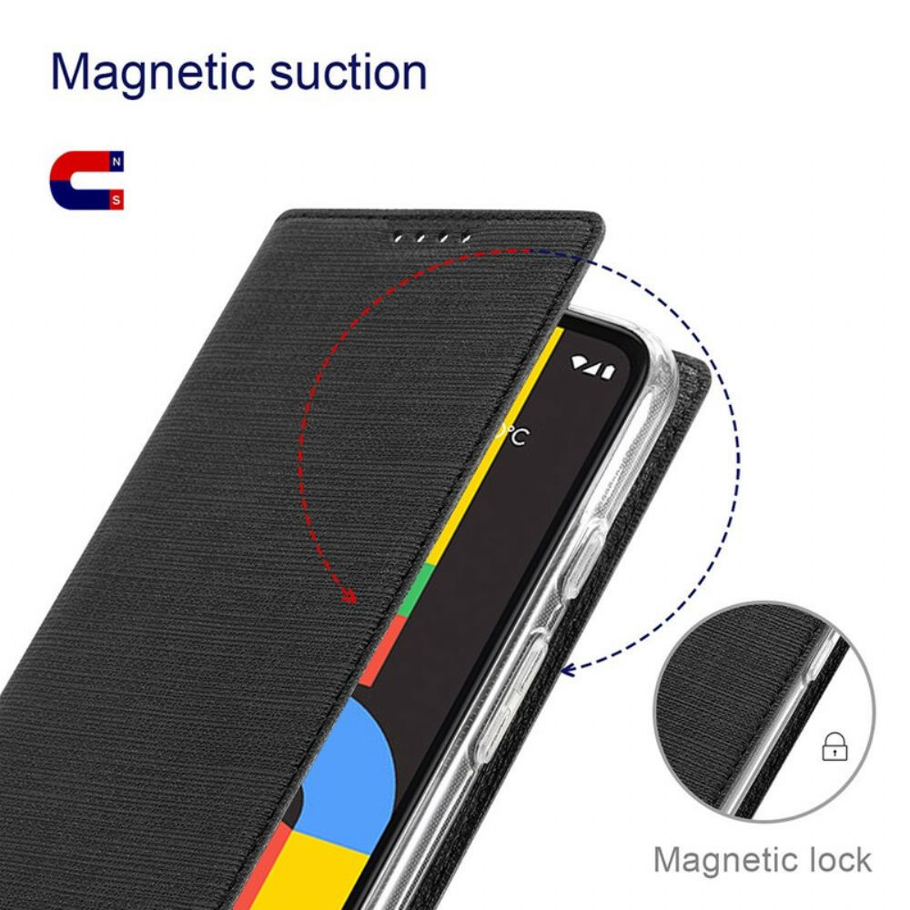 Bescherming Hoesje voor Google Pixel 5A Folio-hoesje Vili Dmx Getextureerd