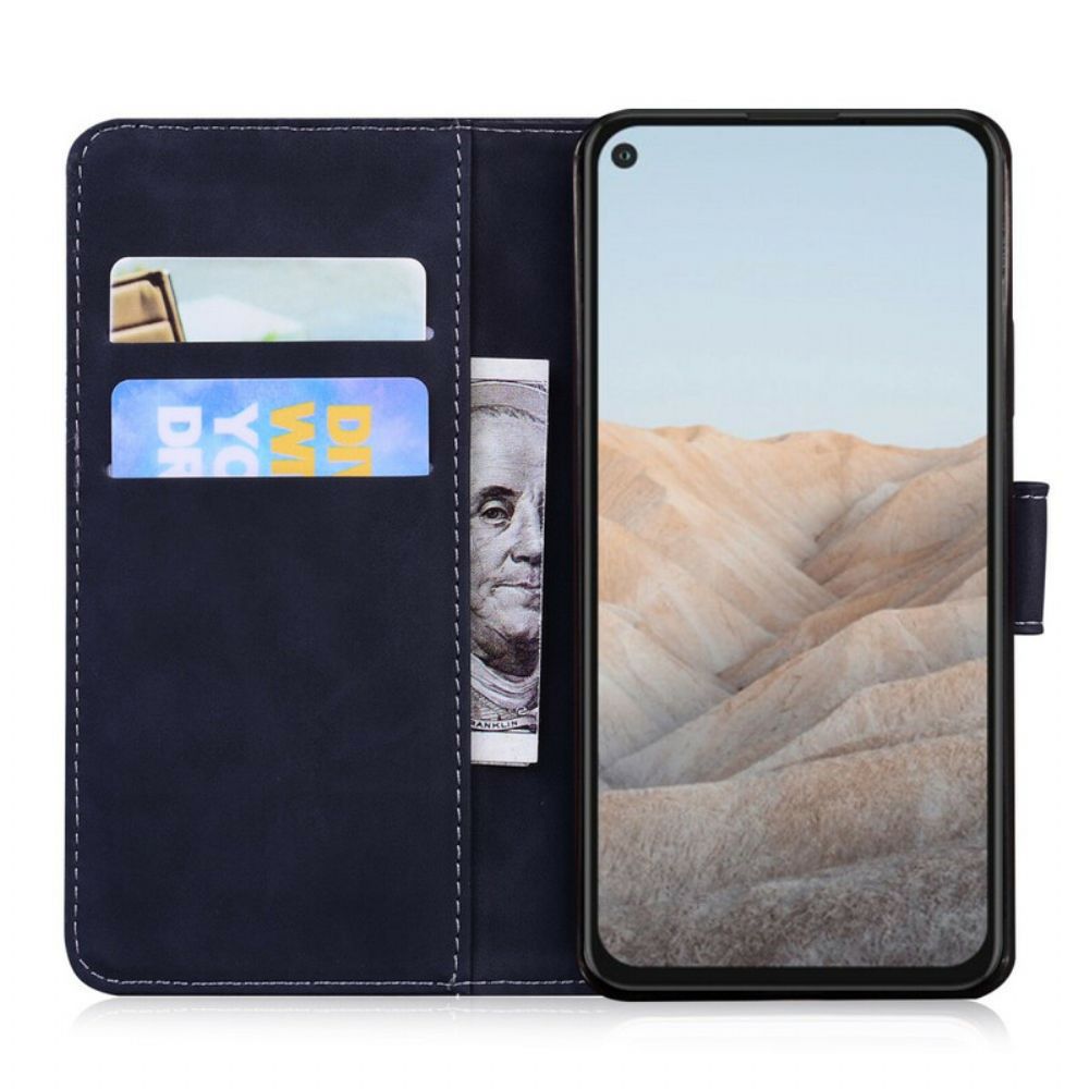 Folio-hoesje voor Google Pixel 5A Tijgergezicht Afdrukken
