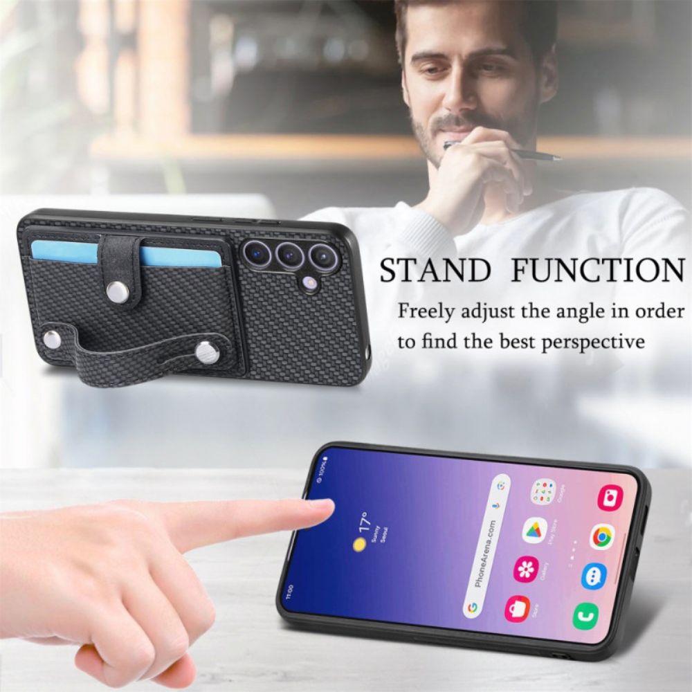 Case Hoesje Samsung Galaxy S25 Plus 5g Telefoonhoesje Bandje En Kaarthouder