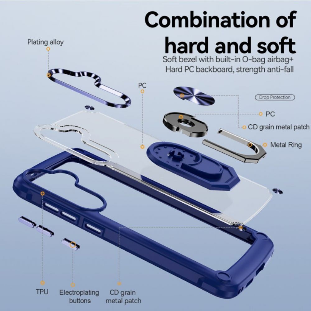 Case Hoesje Samsung Galaxy S25 Plus 5g Telefoonhoesje Hybride Ringhouder