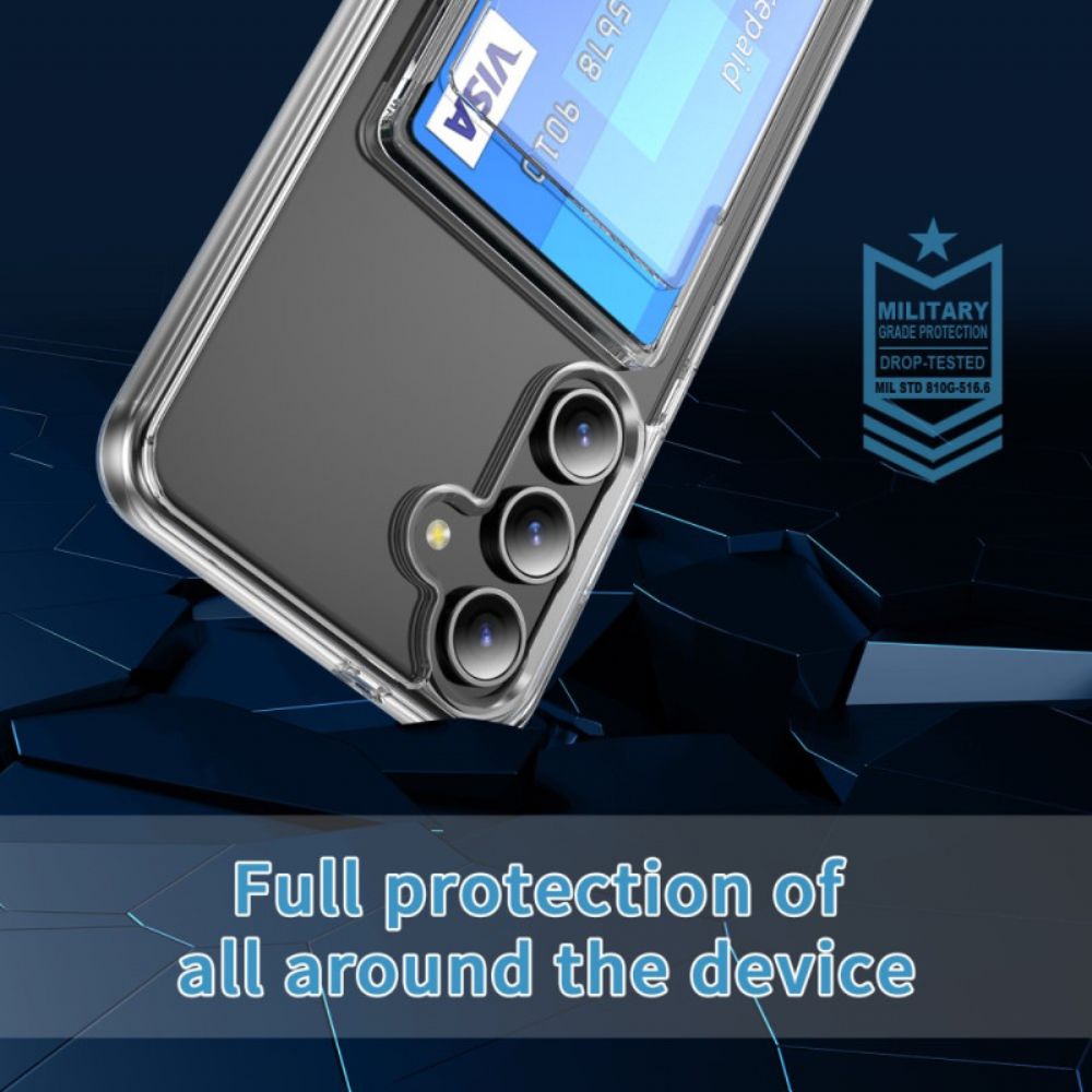 Cover Hoesje Samsung Galaxy S25 Plus 5g Telefoonhoesje Transparante Kaarthouder