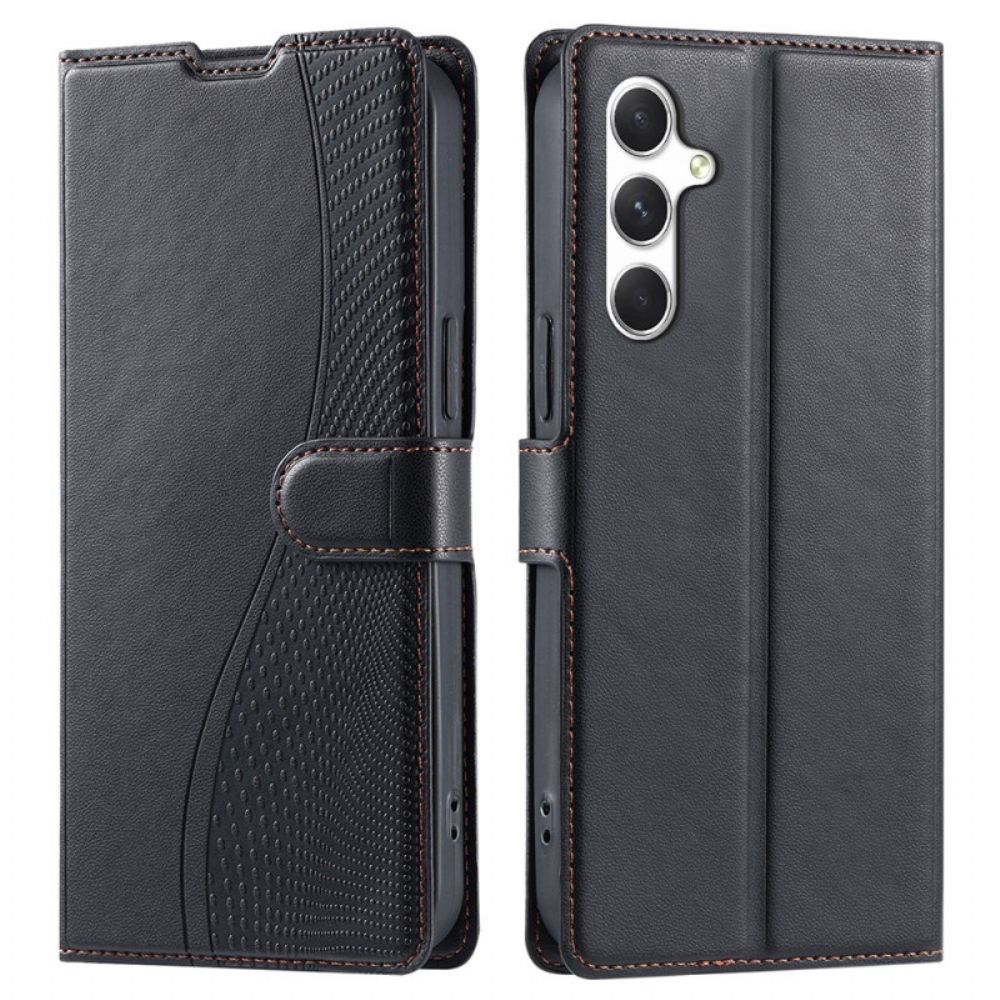 Flip Case Leren Samsung Galaxy S25 Plus 5g Stippenprint