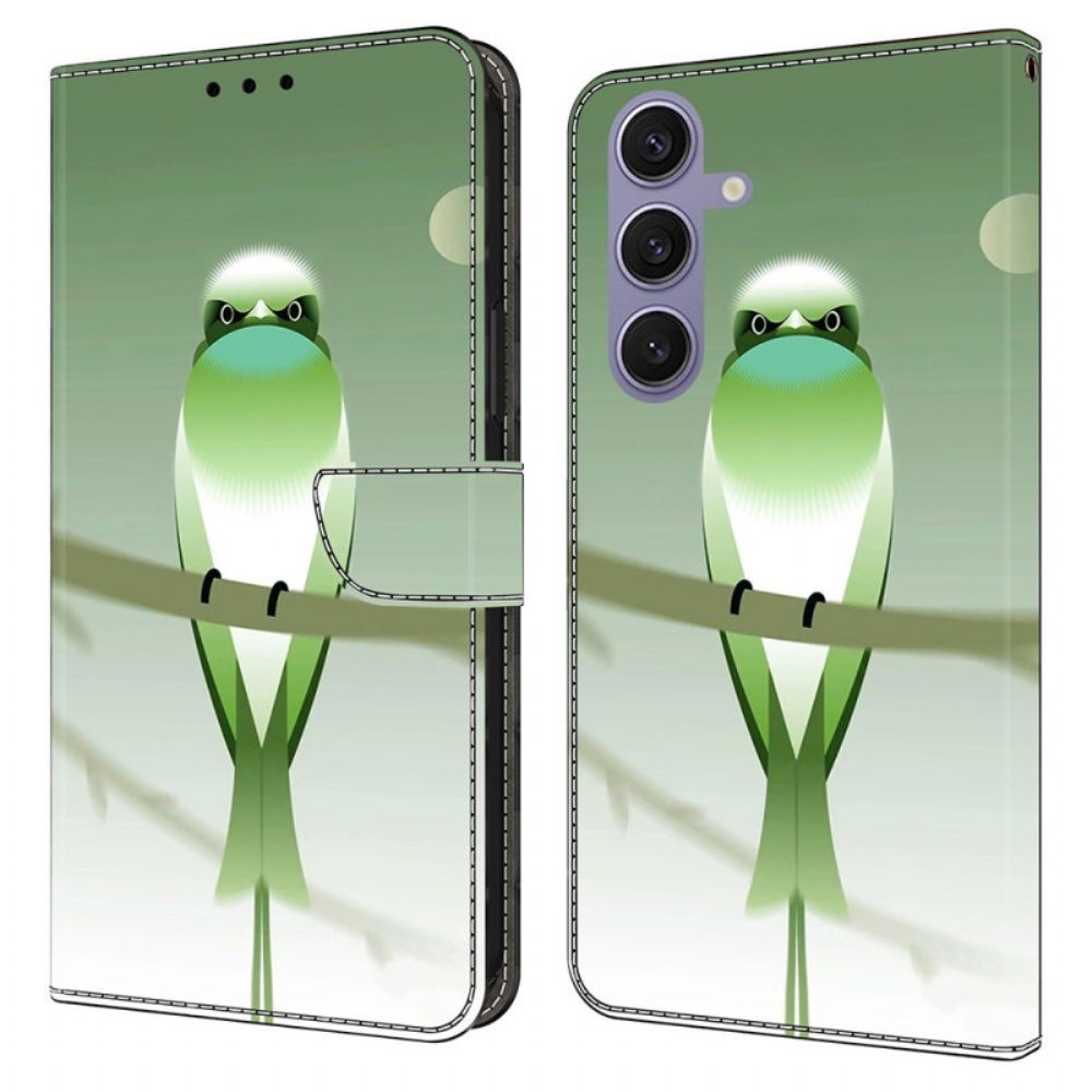 Folio-hoesje Samsung Galaxy S25 Plus 5g Groene Vogel