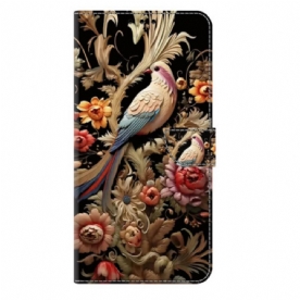Folio-hoesje Samsung Galaxy S25 Plus 5g Telefoonhoesje Bloemen En Vogels