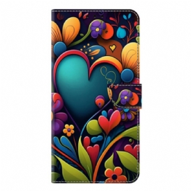 Folio-hoesje Samsung Galaxy S25 Plus 5g Telefoonhoesje Geschilderd Hart