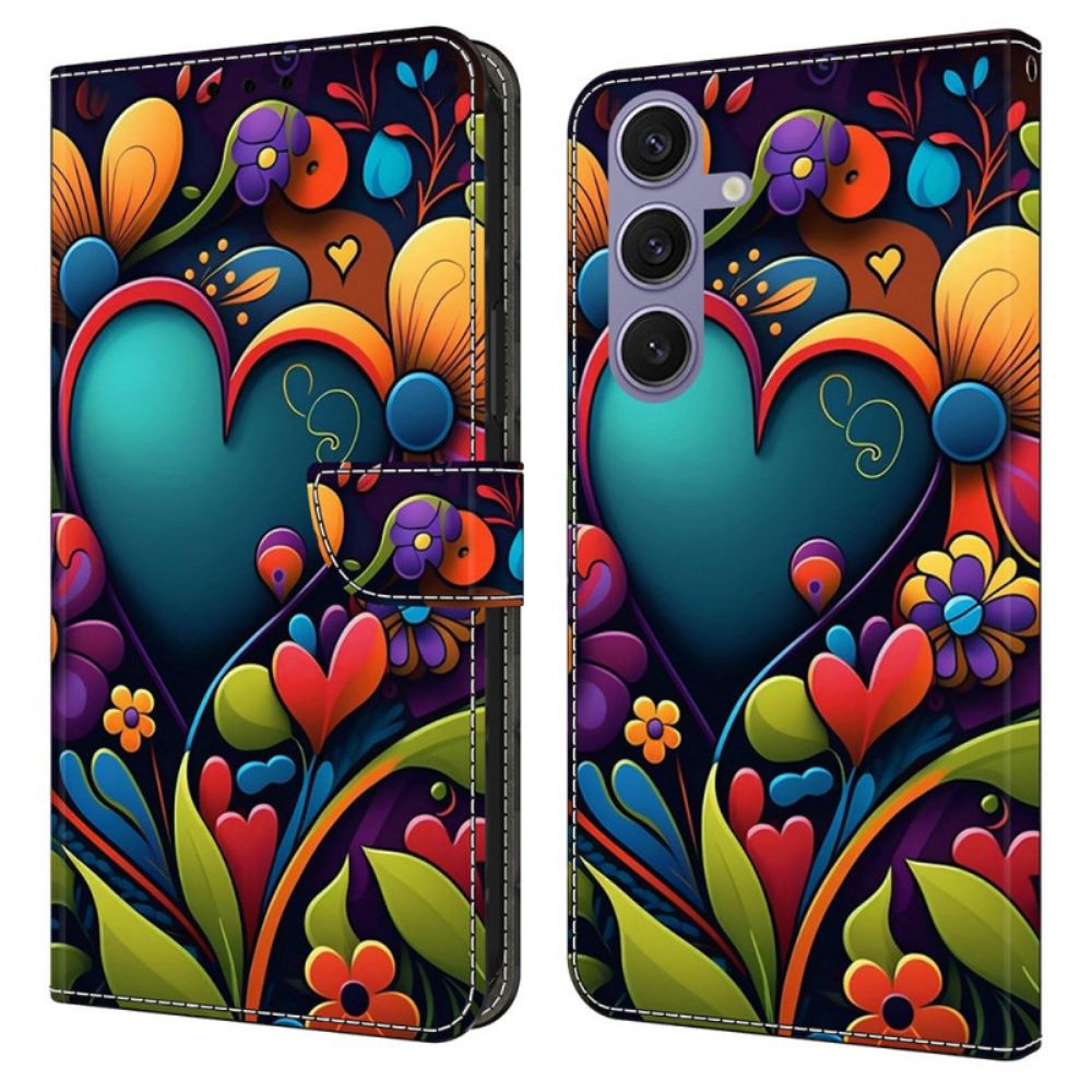 Folio-hoesje Samsung Galaxy S25 Plus 5g Telefoonhoesje Geschilderd Hart
