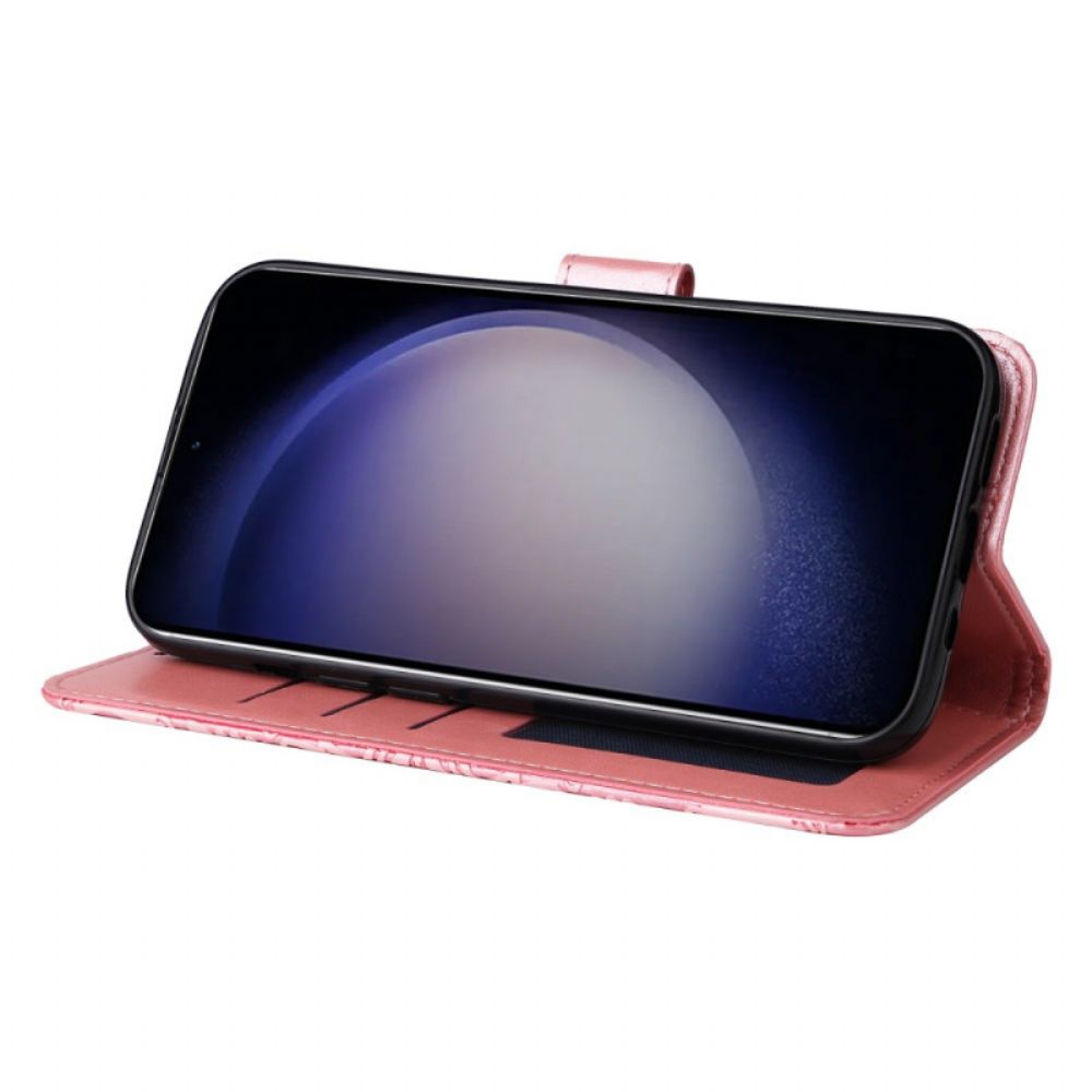 Folio-hoesje Samsung Galaxy S25 Plus 5g Telefoonhoesje Zonnebloempatroon