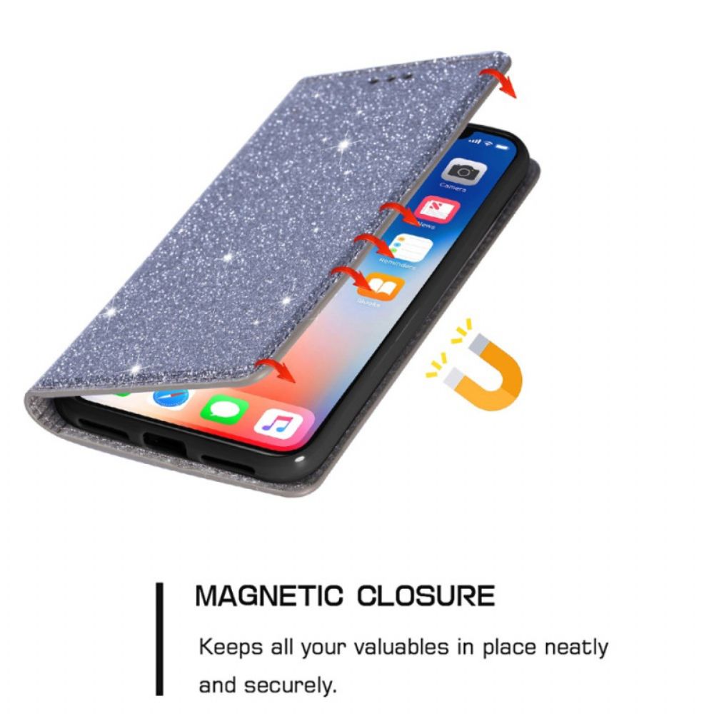 Folio-hoesje Voor Samsung Galaxy S25 Plus 5g Pailletten