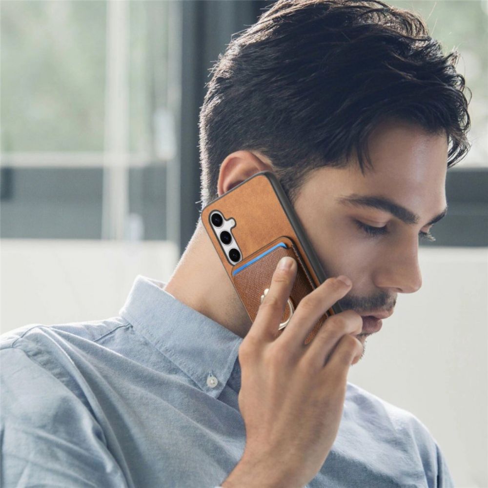 Hoesje Samsung Galaxy S25 Plus 5g Afneembare Magnetische Kaarthouder Bescherming Hoesje