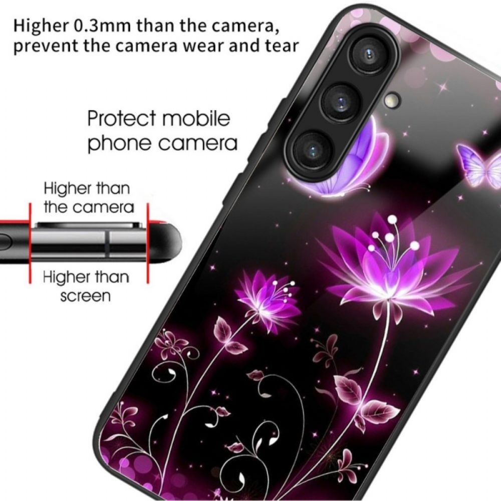 Hoesje Samsung Galaxy S25 Plus 5g Bloemen En Vlinders Van Gehard Glas