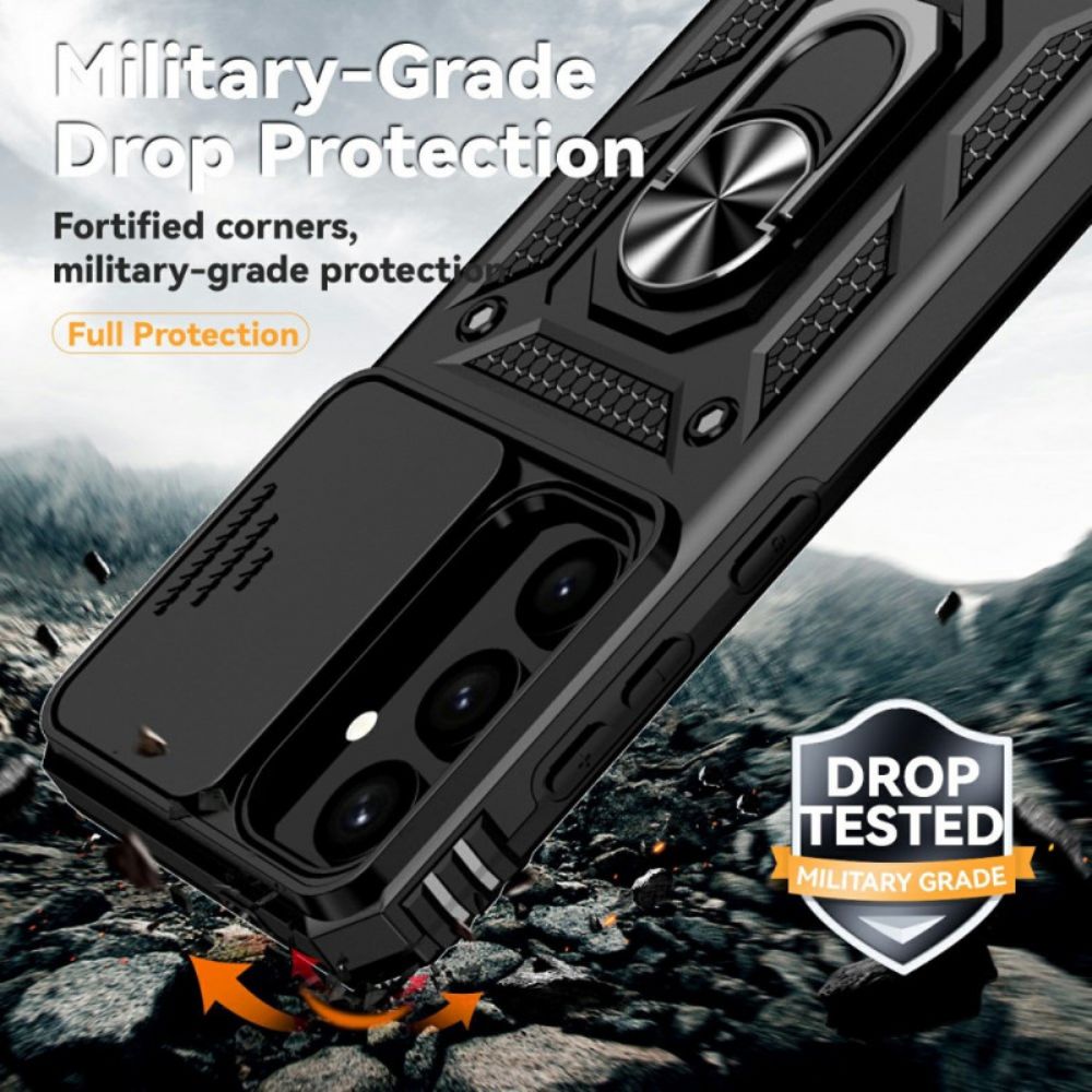 Hoesje Samsung Galaxy S25 Plus 5g Klassieke Ringhouder En Lensbeschermer