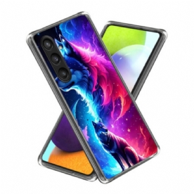 Hoesje Samsung Galaxy S25 Plus 5g Kleurrijke Wolf Bescherming Hoesje