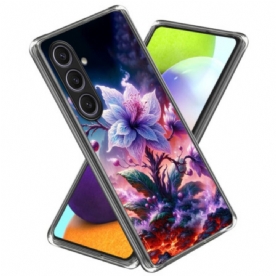 Hoesje Samsung Galaxy S25 Plus 5g Paarse Bloemen