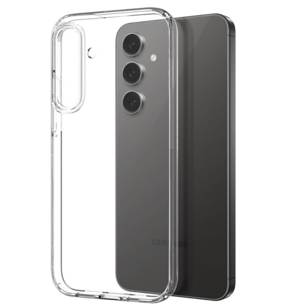 Hoesje Voor Samsung Galaxy S25 Plus 5g Transparant Met Gehard Glazen Schermbeschermer