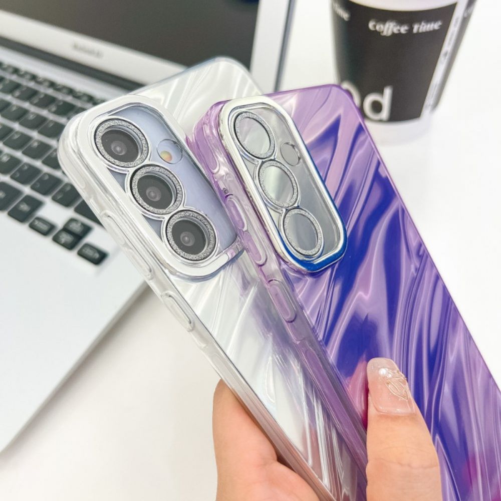 Hoesje Voor Samsung Galaxy S25 Plus 5g Variatie Met Metallic Effect En Lens Beschermer