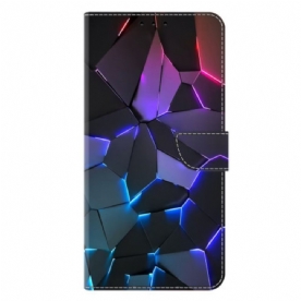 Leren Hoesje Samsung Galaxy S25 Plus 5g Blauwe Scheuren Bescherming Hoesje