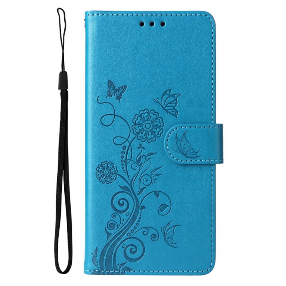 Leren Hoesje Samsung Galaxy S25 Plus 5g Kleine Bloemen Bescherming Hoesje