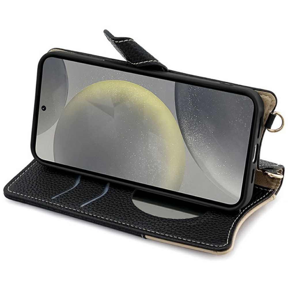 Leren Hoesje Samsung Galaxy S25 Plus 5g Portemonnee Met Ketting