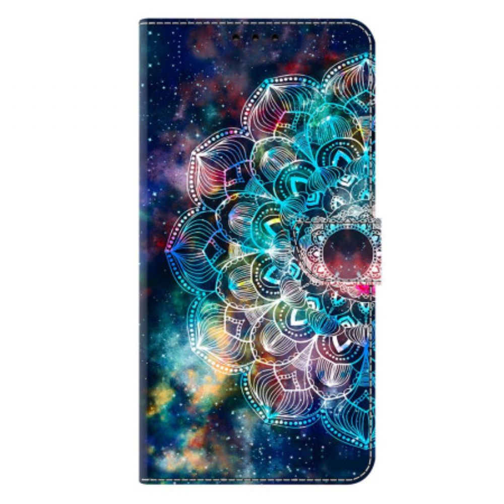 Leren Hoesje Voor Samsung Galaxy S25 Plus 5g Gyroscopisch Patroon