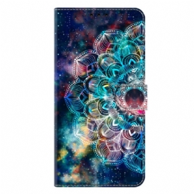 Leren Hoesje Voor Samsung Galaxy S25 Plus 5g Gyroscopisch Patroon