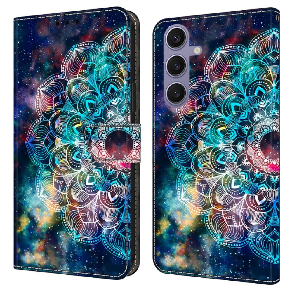 Leren Hoesje Voor Samsung Galaxy S25 Plus 5g Gyroscopisch Patroon