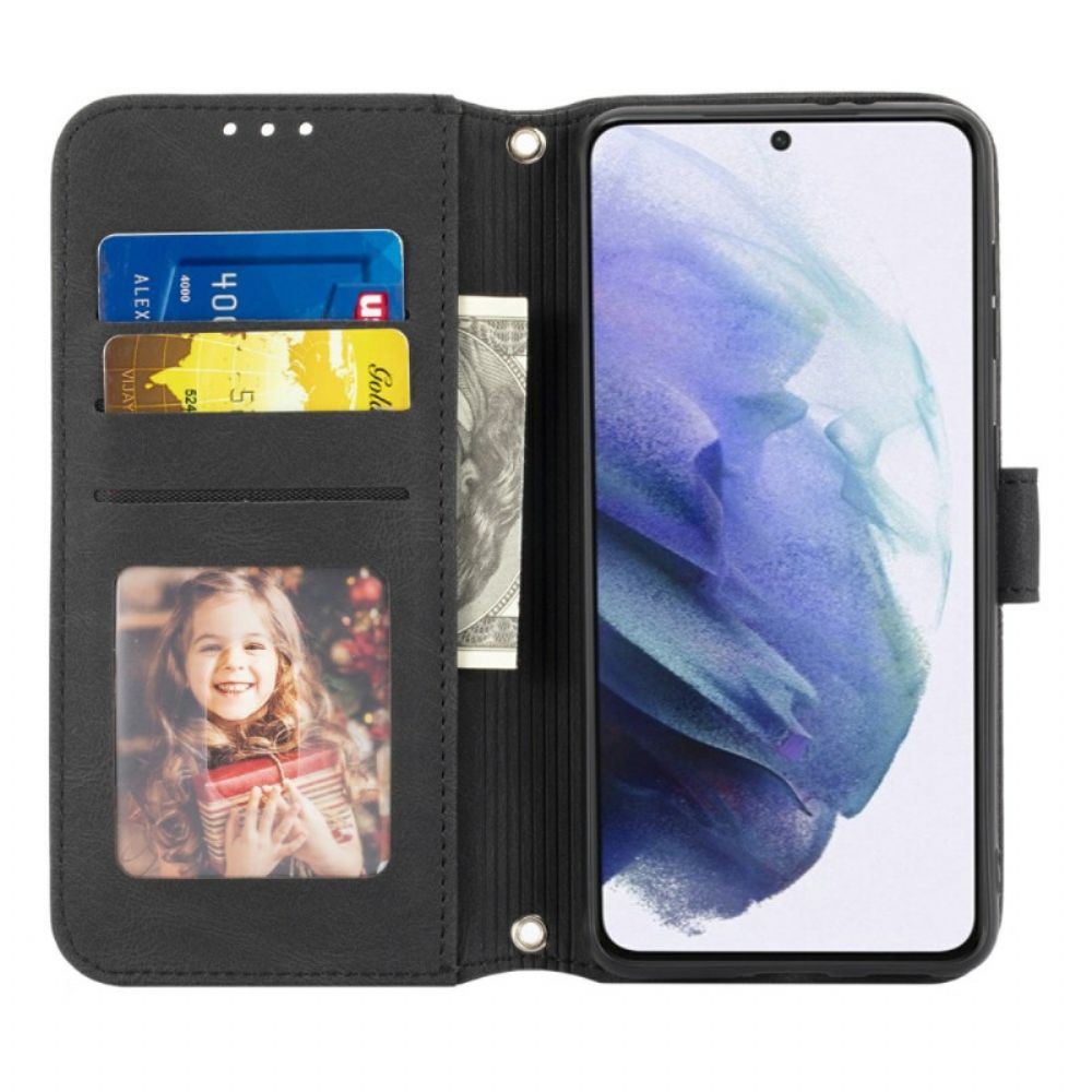 Leren Hoesje Voor Samsung Galaxy S25 Plus 5g Rand En Bandje