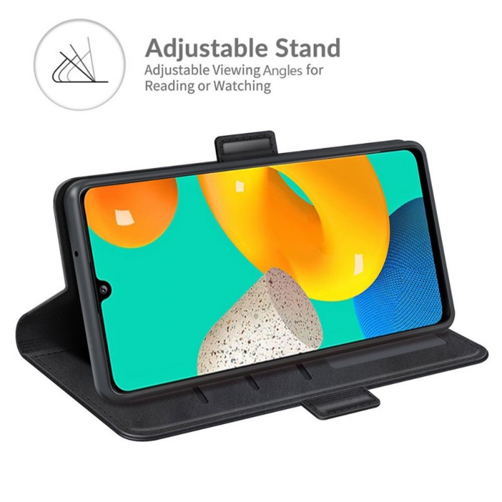 Folio-hoesje voor Samsung Galaxy M32 Ontwerp Leereffect