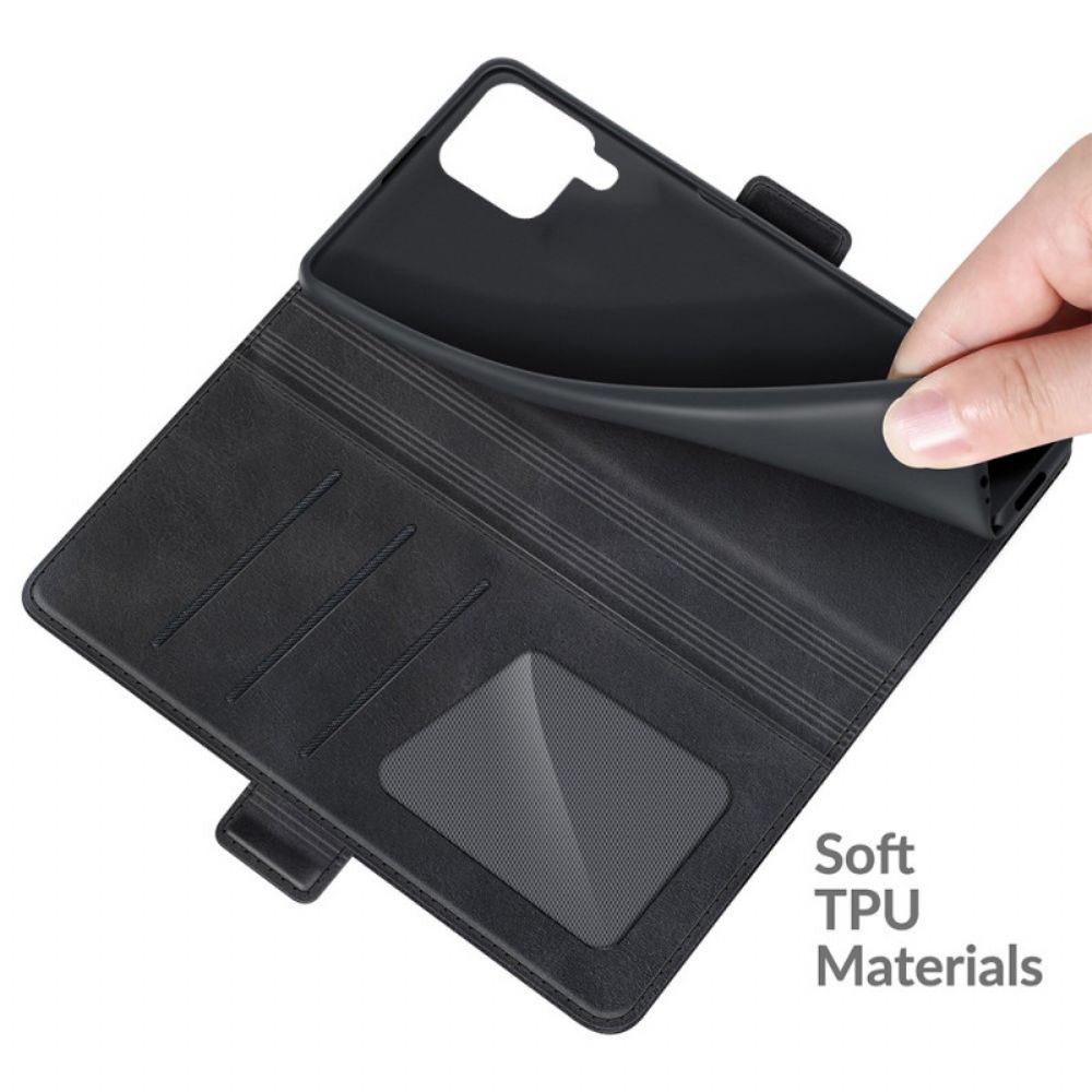 Folio-hoesje voor Samsung Galaxy M32 Ontwerp Leereffect