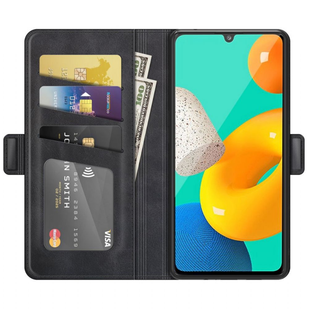 Folio-hoesje voor Samsung Galaxy M32 Ontwerp Leereffect