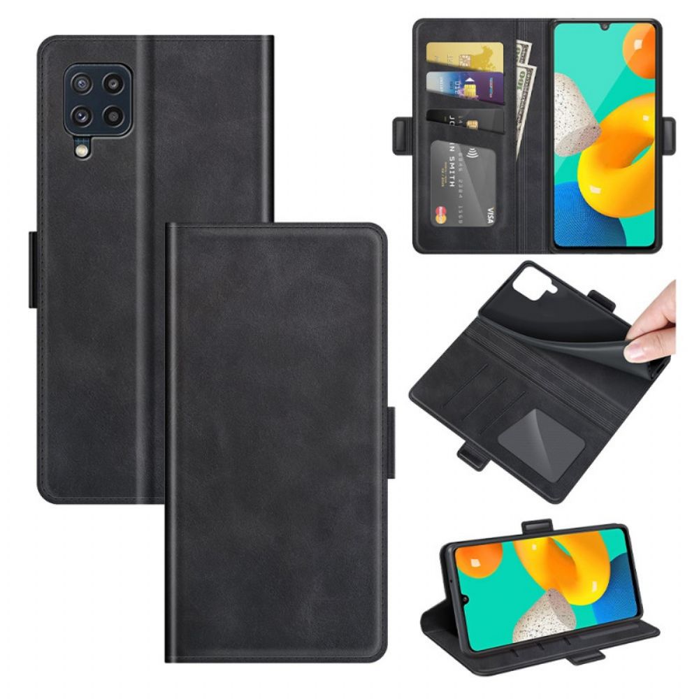 Folio-hoesje voor Samsung Galaxy M32 Ontwerp Leereffect
