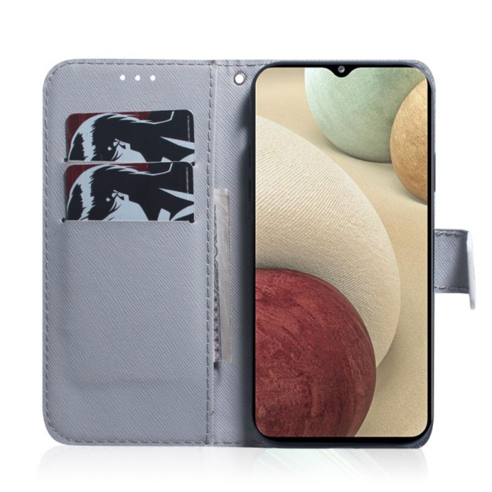 Folio-hoesje voor Samsung Galaxy M32 Uilen Schilderen