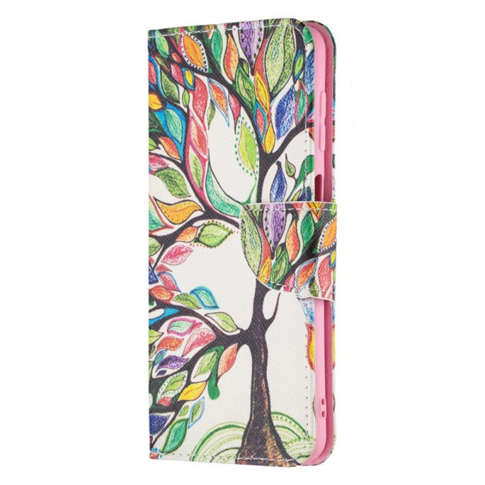 Leren Hoesje voor Samsung Galaxy M32 Gekleurde Boom