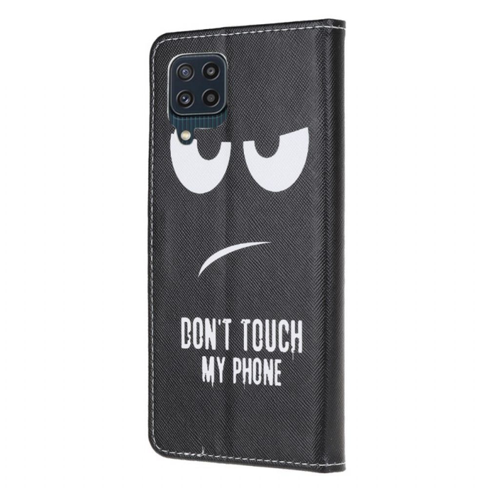 Leren Hoesje voor Samsung Galaxy M32 Raak Mijn Telefoon Niet Aan