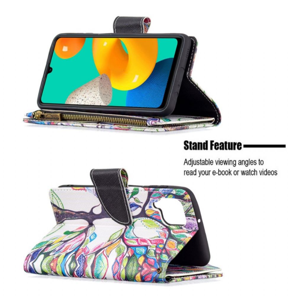 Leren Hoesje voor Samsung Galaxy M32 Zip Boomzak