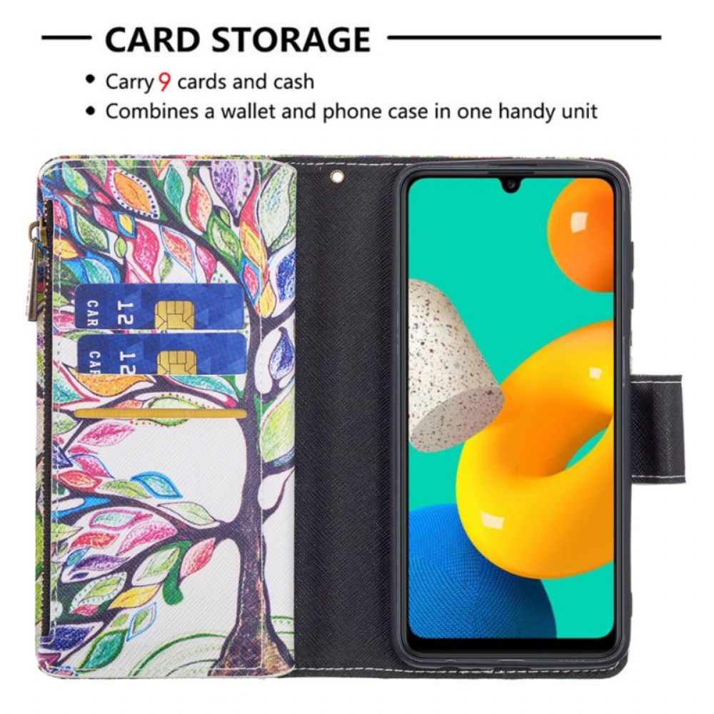 Leren Hoesje voor Samsung Galaxy M32 Zip Boomzak