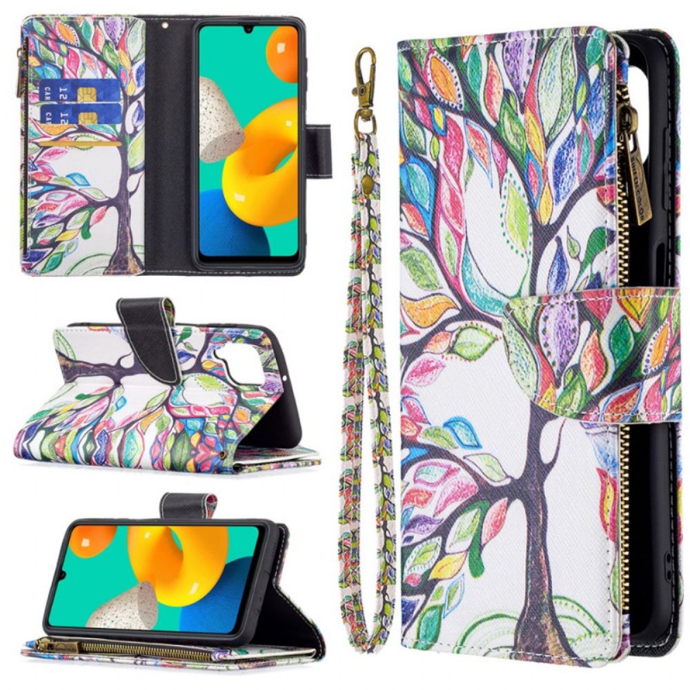 Leren Hoesje voor Samsung Galaxy M32 Zip Boomzak