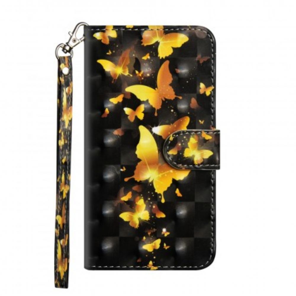 Flip Case voor Samsung Galaxy J4 Plus Gele Vlinders