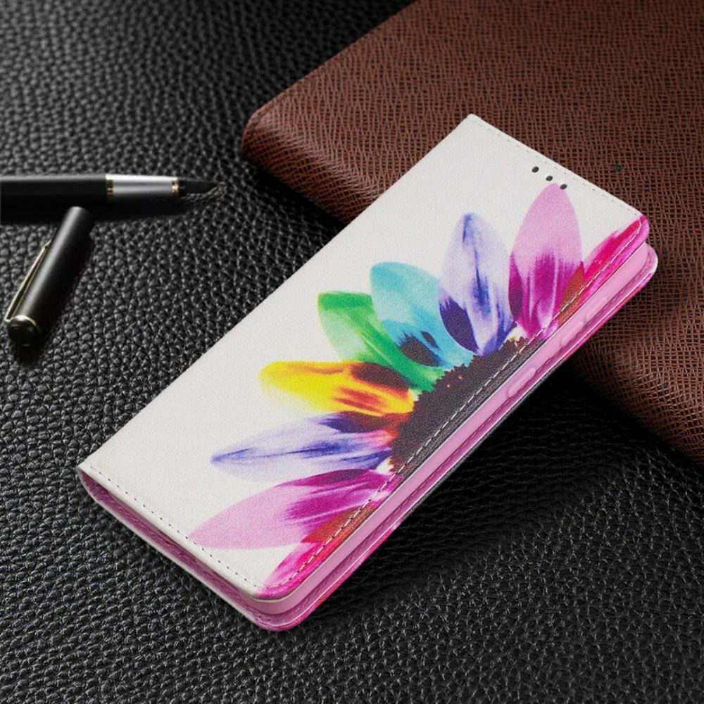 Bescherming Hoesje voor Samsung Galaxy S21 Plus 5G Folio-hoesje Aquarel Bloem