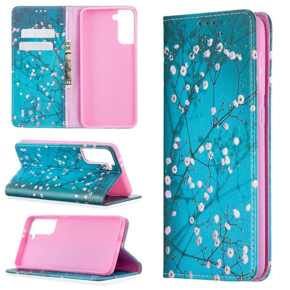 Bescherming Hoesje voor Samsung Galaxy S21 Plus 5G Folio-hoesje Bloeiende Takken