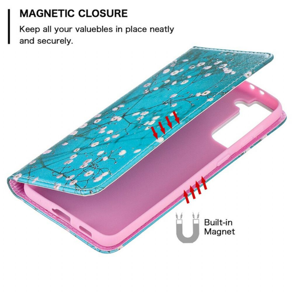 Bescherming Hoesje voor Samsung Galaxy S21 Plus 5G Folio-hoesje Bloeiende Takken