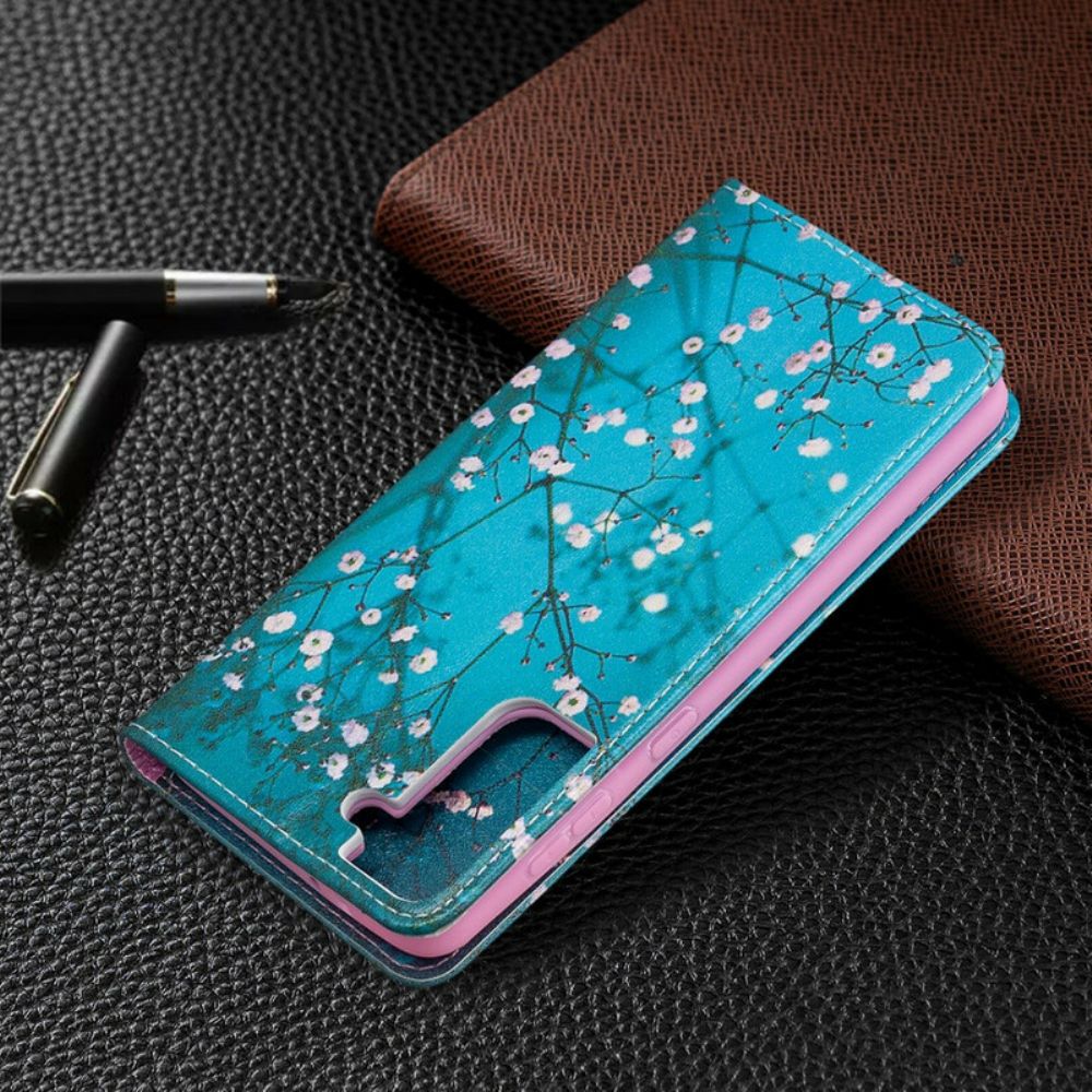 Bescherming Hoesje voor Samsung Galaxy S21 Plus 5G Folio-hoesje Bloeiende Takken