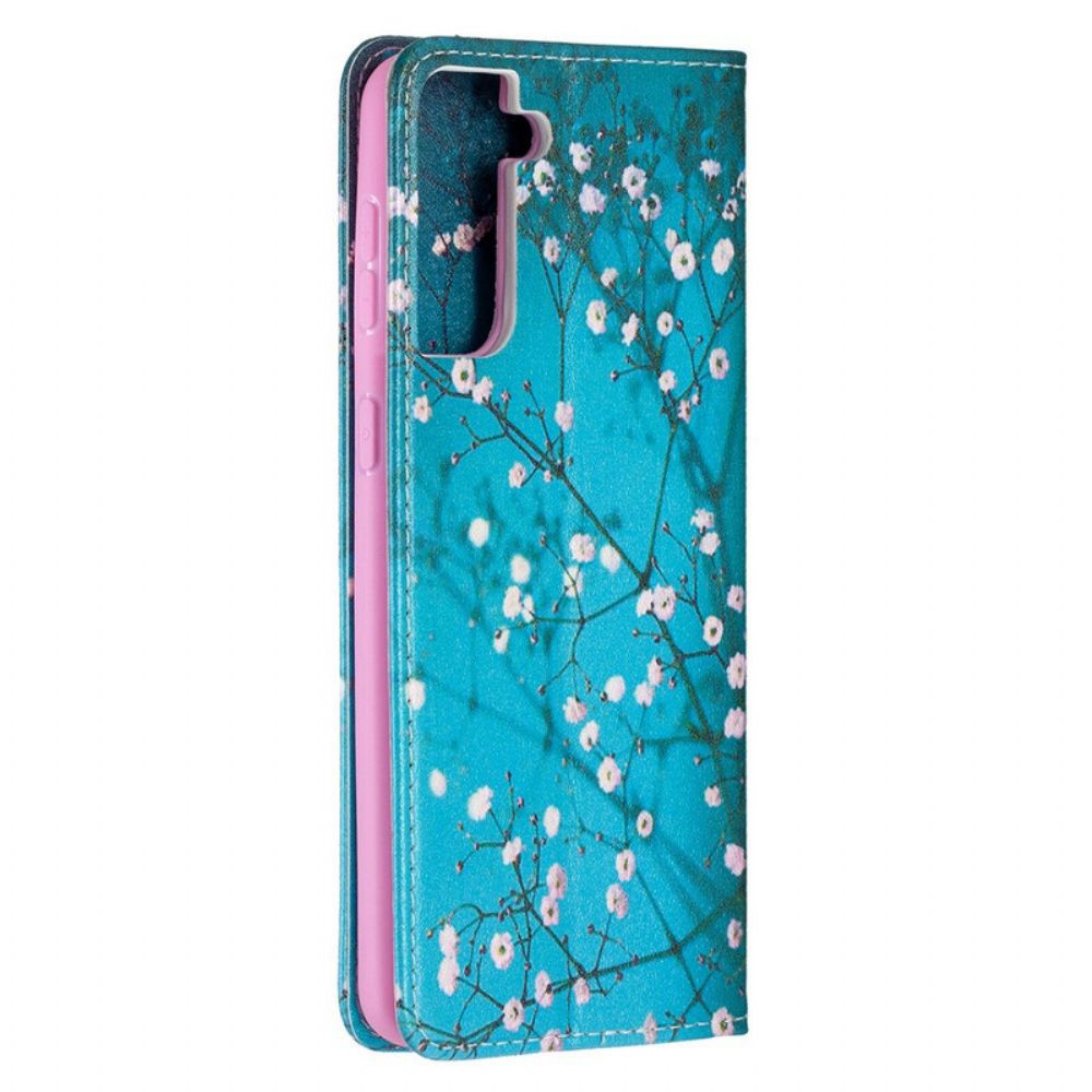 Bescherming Hoesje voor Samsung Galaxy S21 Plus 5G Folio-hoesje Bloeiende Takken