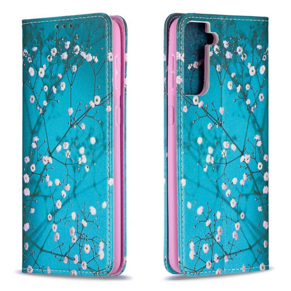 Bescherming Hoesje voor Samsung Galaxy S21 Plus 5G Folio-hoesje Bloeiende Takken