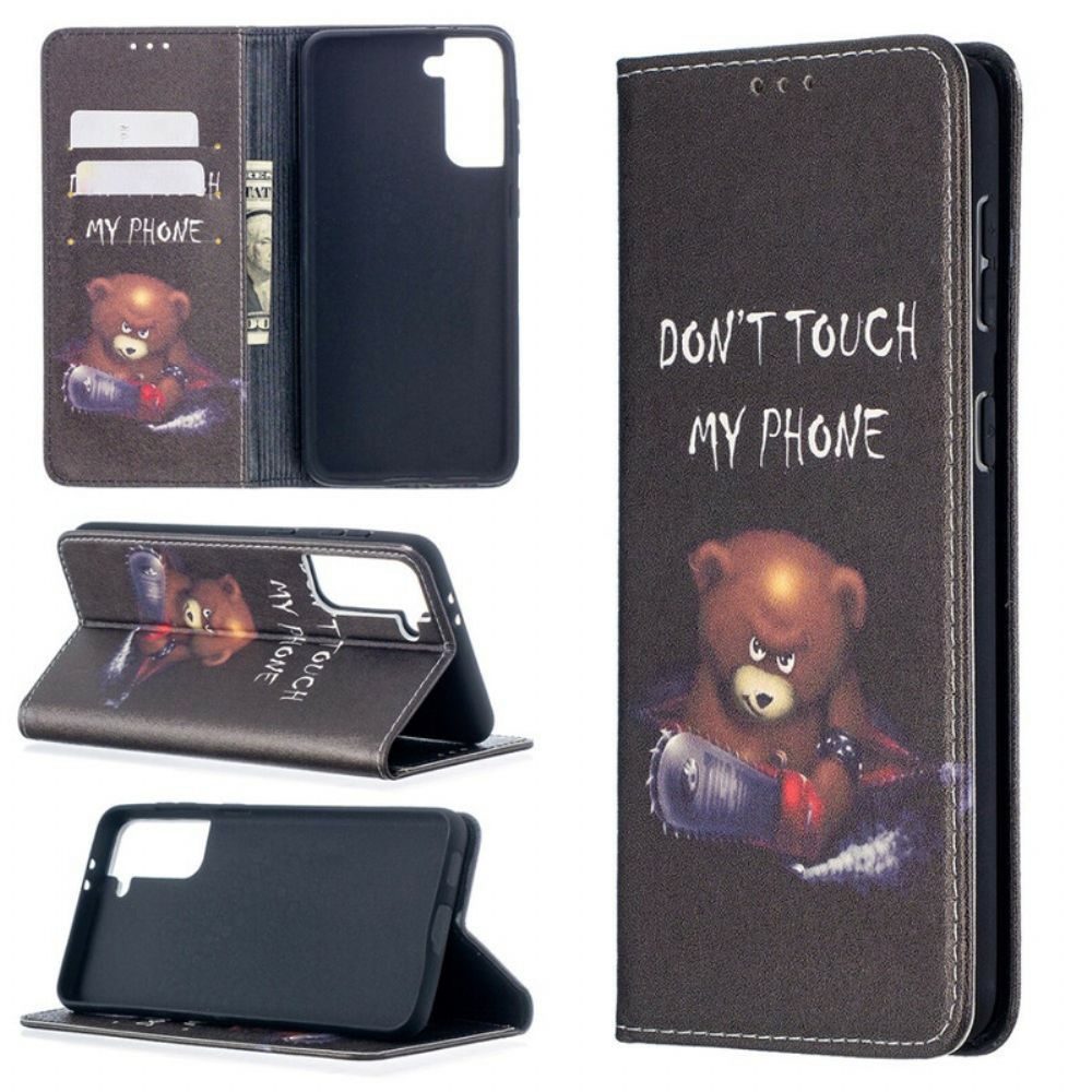 Bescherming Hoesje voor Samsung Galaxy S21 Plus 5G Folio-hoesje Gevaarlijke Beer